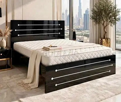 Brand New wooden king Bed including Mattress Available