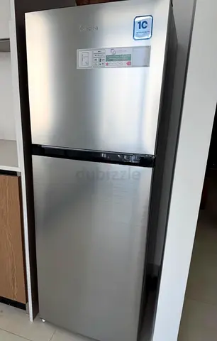 Midea 2-Door Stainless Steel Refrigerator - Good Condition