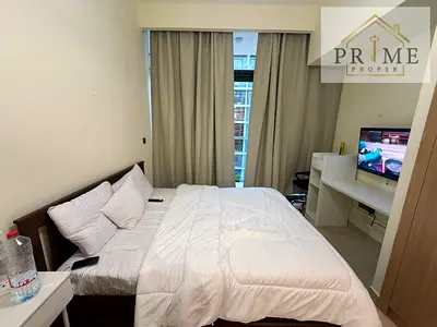 including all bills Fully Furnished Studio Apartment for Rent in Azizi Riviera, Meydan