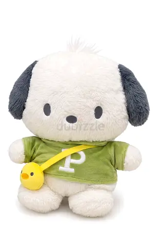 Pochacco Plush Toy – Green Outfit with Duck Bag | Preloved