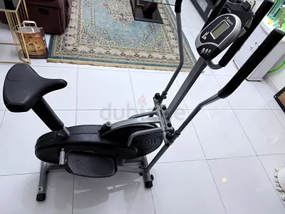 Compact 2-in-1 Elliptical and Upright Exercise Bike - Good Condition.