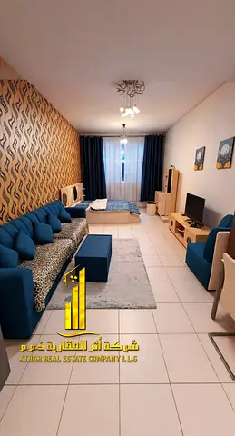 ✨ استوديو مفروش بالكامل للإيجار الشهري في أبراج عجمان ون – الراشدية✨ استمتع بحياة الرفاهية في واحد من أرقى أبراج عجمان! استوديو فاخر مفروش بالكامل بفر