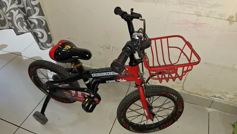 Kids 14-inch Bicycle with Training Wheels and Front Basket - Good Condition