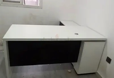 L-shaped office desk with storage cabinet -Custom made