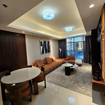 Luxury 1BHK furnished apartment | Real photos | New & clean furniture | Bills included | Similar units subject to availability | Gym, pool & parking