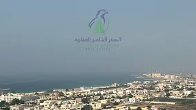 Beautiful 2-bedroom apartment with a direct sea view, balcony, maid’s room, laundry room, free par