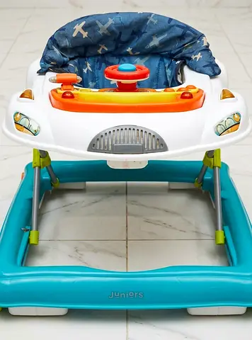 Baby Walker with Toy Tray and Padded Seat - Good Condition