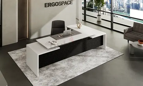 Upgrade Your Workspace with the Cit L-Shaped Executive Desk!