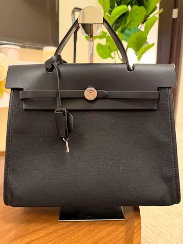 Black Tote Handbag with Top Handles - Classic Everyday Bag