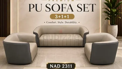 Brand new Luxury Quality Five seater Office Sofa set Pu leather Available