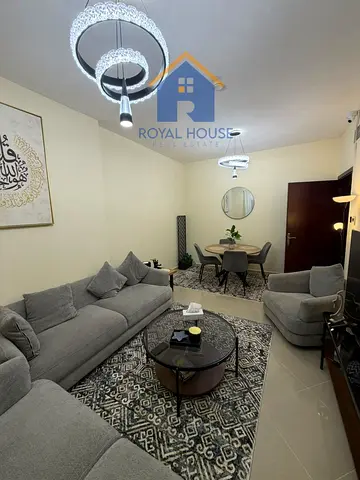 For sale: two rooms and a living room in a distinctive tower, front row on Al Qasba Canal with a side view of Al Qasba Canal.