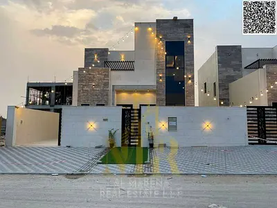 Luxury Modern Villa for Sale in Al Helio 2 – Ajman | 4 Master Bedrooms | Two Floors + Roof | Registration and Ownership Fees Included