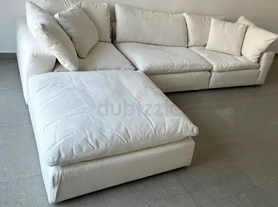 Feather 🪶 filled Klektic Modular Living room Sofa with footstool