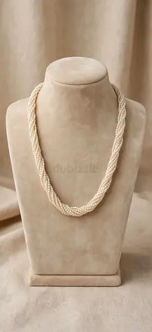 Twisted Multi-Strand Pearl Necklace - Classic Cream Pearls