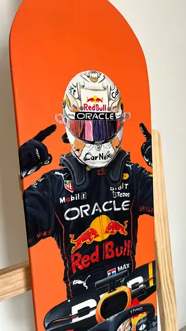 Formula 1 skateboard painting