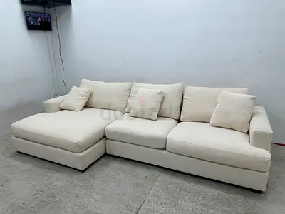 Perfect condition pottery barn beige color lshape sofa