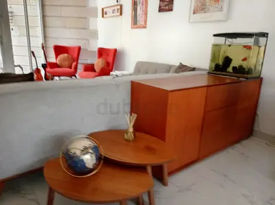 Mid-century style wooden sideboard / storage cabinet - good condition