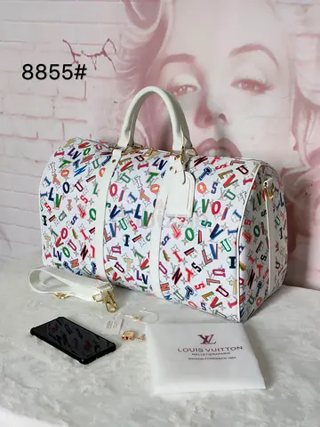 White multicolor monogram LV duffel bag - master copy