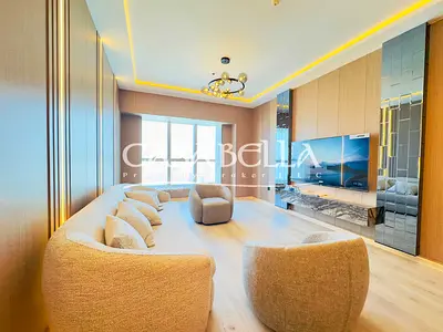 شقة من غرفتي نوم في الطابق العلوي | إطلالات على المارينا والبحر | مفروشة | Elite Residence