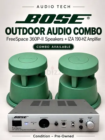 Bose outdoor speakers with matching bose amplifier
