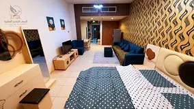 Ajman Towers, Ajman One, furnished studio with excellent space and private parking, including bills 
