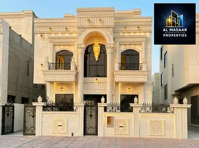 A luxurious two-story villa with a rooftop, situated in a prime location—with a mall located behind