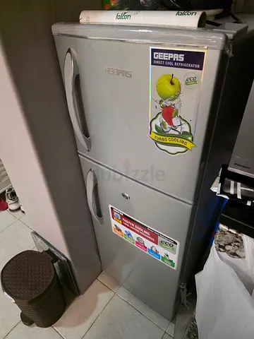 Geepas Double Door Refrigerator - Good Condition, 2-Door Fridge