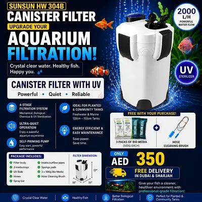 SUNSUN HW 304B CANISTER FILTER-BRAND NEW