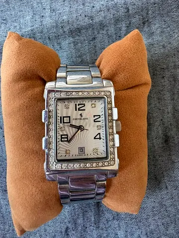 Chevalier Stainless Steel Ladies Watch with Crystal Bezel