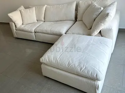 Like brand new Condition Klektic feather 🪶 filled Sofa with footstool