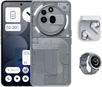 Nothing Phone 3a pro in Gray - with CMF Earbuds 2 and CMF Watch Pro 2 Watch (Bundle)