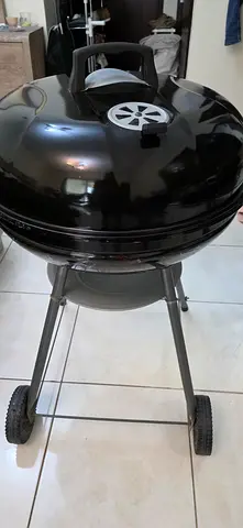 Large Round Charcoal Grill — Portable BBQ for Outdoor Picnics