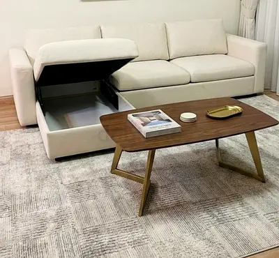 Great Condition IKEA Vimle l'shape sofa bed with storage beige