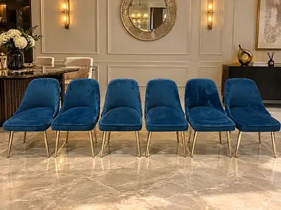 West Elm Blue Chairs