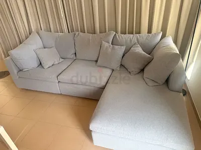 L Shaped Sofa with cushion - 3 Seater
