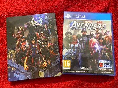 PS4 Marvel's Avengers game with steelbook case - good condition