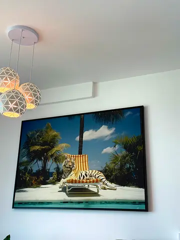 Framed Tropical Tiger Art Print — Large Wall Artwork
