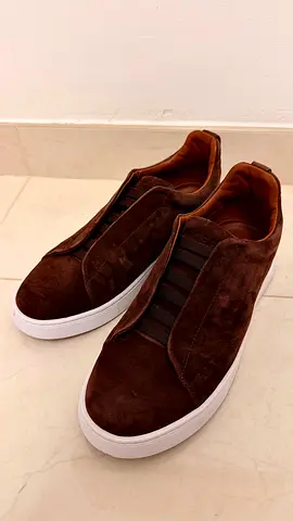 Luxury Chocolate Brown Suede Sneakers | Italian Style | Size 43