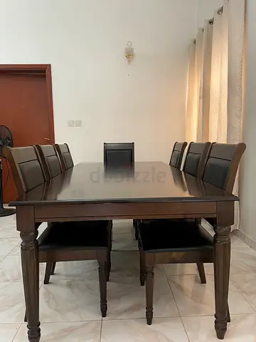 9 Seater Sold Wood Malaysian Dining Table
