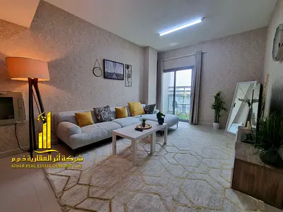 شقة فاخرة | غرفة وصالة مفروشة بالكامل | إطلالة مميزة | للإيجار الشهري | موقع متميز في عجمان – شاملة جميع الفواتير الواي فاي