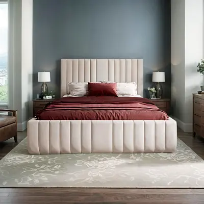 Premium Quality King Size Bed with mattress good queen luxury king bed storage bed