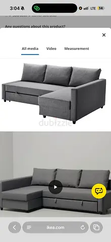 Grey L-shaped Corner Sofa with Storage and Pull-out Bed (IKEA style)
