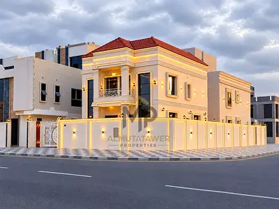 Classic villa for sale in Al Helio 2 – Ajman | On a main street | Large setback | 5 bedrooms + majlis + 2 living rooms + maid's room | Freehold owners