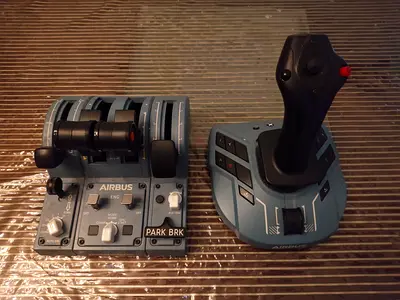 Thrustmaster Airbus Flight Throttle Quadrant + JOYSTICK - Good Working Condition