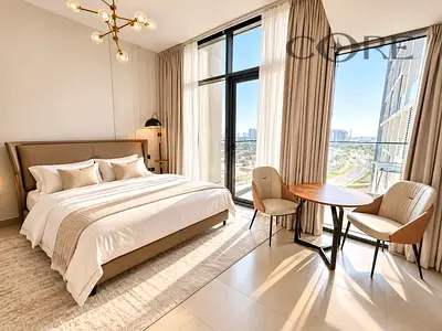 استوديو مفروش | شرفة | إطلالة على المدينة | Prive Residences