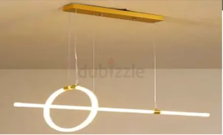 Modern Gold LED Pendant Light with Circular Accent wromewhite LED