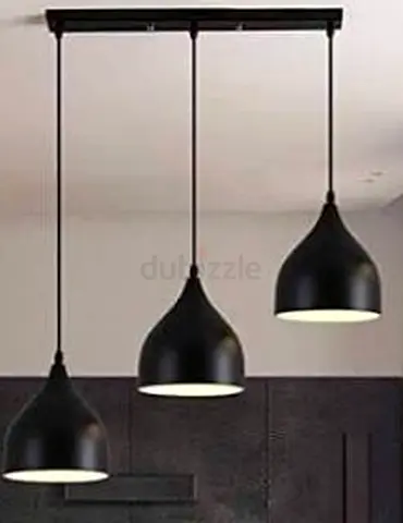 Modern 3-Light Black Pendant Ceiling Lamp Singel singel aslo available