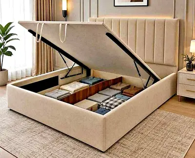 Brand-new Queen size hydrolic storage bed frame with Mattress Available