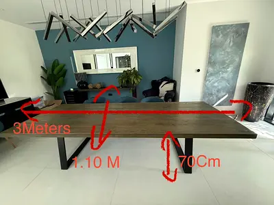 Chattel & More large dining table and matching console