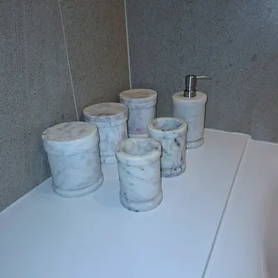 Marble Jars, Marble Tumblers and Marble Soap Pump
